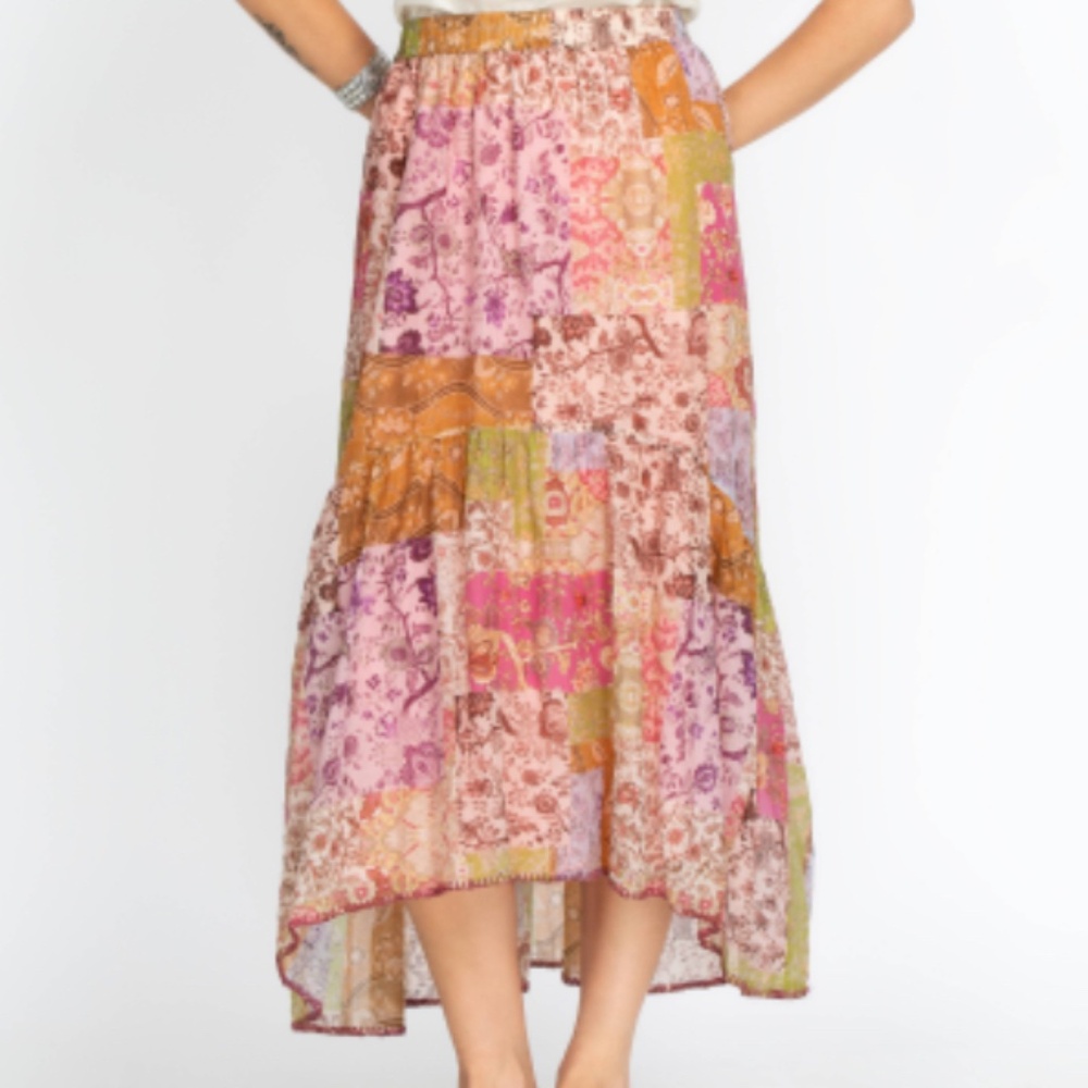 Johnny Was tiered skirt